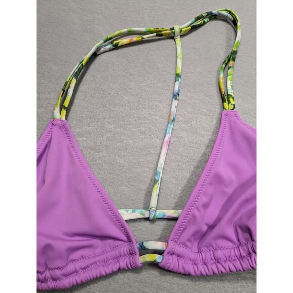 Victoria's Secret Bikini Top Women's‎ Large Purple Racer String Y2K EUC - Picture 2 of 10